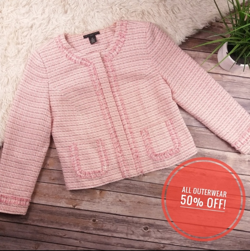 🎀Apostrophe pink tweed blazer🎀A1